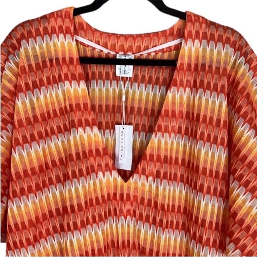 Trina Turk Swim & Spa Sunray Tunic Swim Coverup Dress L/XL NWT - Picture 4 of 13